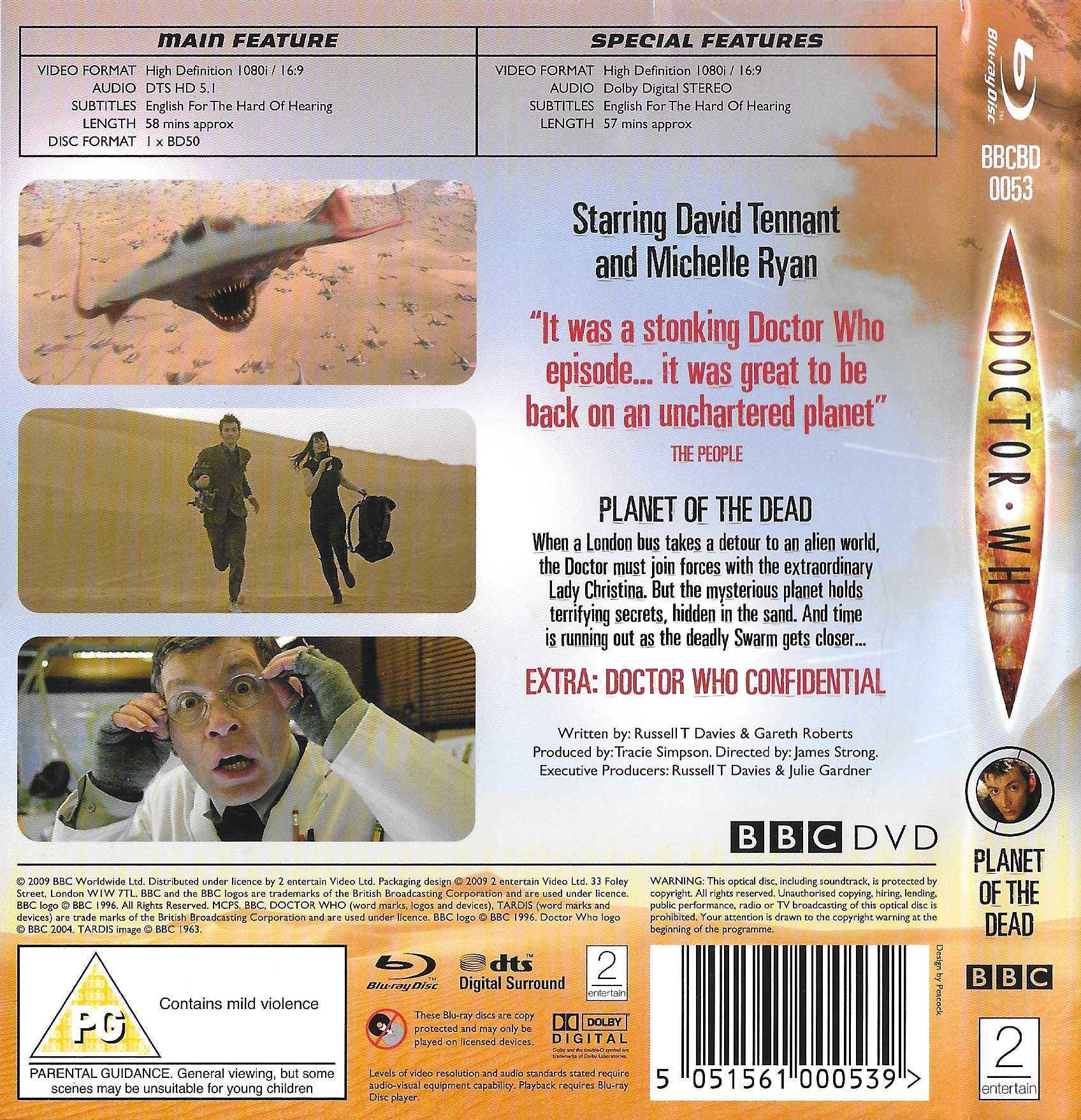 Picture of BBCBD 0053 Doctor Who - Planet of the dead by artist Russell T Davies / Gareth Roberts from the BBC records and Tapes library